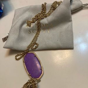 Kendra Scott rayne necklace. Purple excellent condition